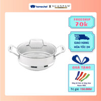 Vỉ hấp inox nắp kính cao cấp Scanpan Impact dùng cho các cỡ nồi 16/18/20cm - 71152000