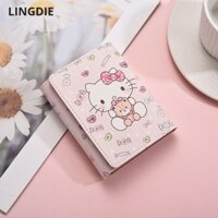 Ví Hello Kitty dễ thương LINGDIE dành cho bé gái có khóa kéo và khóa kéo