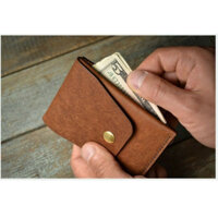 Ví Kẹp Tiền, Khoá Nam Châm, Ví Sen, Ví Mini (DA THẬT)