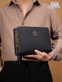 Ví Khóa Vân Tay,Ví Khóa Số, Ví Nam Cầm tay, Clutch Cầm Tay Nam Da Bò Gucci KSVT09
