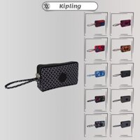 Ví Kipling cầm tay 3 ngăn, chất vải dù siêu nhẹ, chống thấm nước, dễ dàng vệ sinh vết bẩn K707