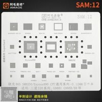 Vỉ làm chân IC Amaoe Sam:12 - S20 / G988U /G988B/BR / Exynos 990 / Sm 8250 / 865