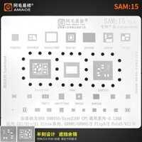 Vỉ làm chân IC Amaoe Sam:15 / S21 / S21+ / S21 Ultra / G998U / G996U / Z Flip 3 / Z Fold 3 / W22 / Exynos 2100 / SM8350