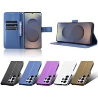 Ví Lật Từ Tính Da Dành Cho Samsung Galaxy S25 Ultra S25Ultra Vỏ Điện Thoại Có Khe Cắm Thẻ Dây Treo Bảo Vệ Camera Đứng Chức Năng Chống Rơi