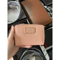 Ví mango màu hồng pastel gập nhiều ngăn