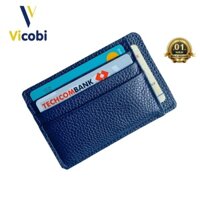Ví mini Card Holder Da Bò Vicobi M4, Ví đựng thẻ ATM, GPLX cà vẹt bằng lái xe mới, Made in VietNam *