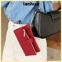 Ví Mini LANHUA, Ví gấp da PU, Dây kéo di động có móc chìa khóa Hộp đựng thẻ tín dụng nữ
