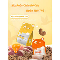 [Vị Mới]Thức Ăn Mèo Hạt WOWO Mix Ruốc Bồ Câu Thịt Thỏ Sấy Topping Gà,Vịt,Cá,Lòng Đỏ