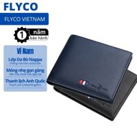 Ví Nam Bóp Da Nappa Flyco dáng ngang cầm tay siêu mỏng gọn nhẹ đẹp nhỏ đụng tiền đứng dài mini gập nữ thật vi bop xịn