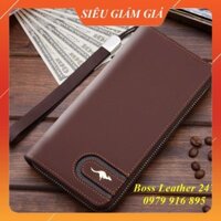 Ví Nam Cầm Tay 💖 FREESHIP 💖 Ví Nam Cầm Tay Đẹp Hà Nội, Kiểu Dáng Nam Tính - Chất Liệu Da PU Cao Cấp (3 Màu)