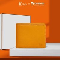 Ví Nam Cao Cấp Da Bò Thật Hàng Hiệu KALIS x Thiendi WCMN06 Bóp Ví Da Bò Nam Nguyên Tấm Full Hộp Có Bảo Hành