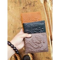 Ví nam con giáp tuổi Thìn bóp nam tuổi Rồng làm từ da bò nappa đựng tiền thẻ và giấy tờ 9.5x12 DT114