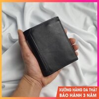 Ví nam da bò dáng đứng màu Đen 18 ngăn tiện dụng (12x9.5cm) - WS101A ®️