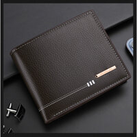 Ví nam da saffiano V141 cao cấp Bụi Leather da thật full hộp làm quà tặng bảo hành 12 tháng