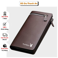 Ví Nam Dài, Ví Cầm Tay Nam PLAYBOY Chất Liệu Da PU Cao Cấp Thiết Kế Nhiều Ngăn Sz 20x10x2,5cm VD005