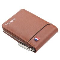 Ví Nam Để Thẻ Chất Da Sước Khóa Kéo - Ví Nam Mini Phong Cách Thời Trang Hiện Đại Chất Da Tự Nhiên