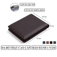 Ví Nam Đẹp Da Da Bò Thật Ép Mịn Nhiều Ngăn, Bóp Nam Da Bò Thật Vicenzo Dáng Ngang Và Đứng Cao Cấp - Vndt01