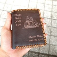 Ví Nam Đứng Khắc Tên Theo yêu Cầu Cao Cấp| Skybeau Shop