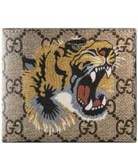 Ví Nam Gucci Tiger Print GG Supreme Wallet 'Beige'