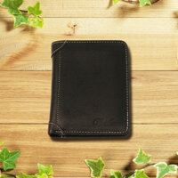 Ví nam H04 100 da bò thật cao cấp siêu bền đẹp BH 1 năm  hộp sang trọng  Thương hiệu BALZIO - Màu Đen