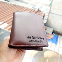 Ví nam khắc tên theo yêu cầu