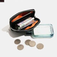 Ví nam KOPIDA, Hộp đựng thẻ Ví đựng tiền xu Nylon di động, Túi dây kéo chống trộm RFID đa chức năng phong cách Hàn Quốc Túi đựng tai nghe Mini dành cho học sinh