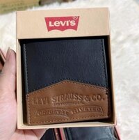 Ví Nam Levi's Màu Đen - Nâu 9cm x 11cm Mẫu 3 ( Hộp Giấy)