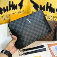 Ví nam LV hoạ tiết caro đen cao cấp VLV-12