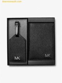 Ví Nam Michael Kors Cooper Saffiano Leather Passport Case and Luggage Tag Gift Set 36S5LCON4U