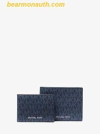 Ví Nam Michael Kors MK Cooper Billfold Logo Wallet - Màu Xanh Navy
