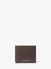 Ví Nam Michael Kors MK Men Cooper Billfold with Passcase Màu Nâu Logo