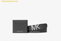Ví Nam Michael Kors MK Signature Logo Wallet and Reversible Belt Gift Set Set Ví + Thắt Lưng Màu Đen Logo