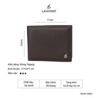 Ví nam mini da bò vân Swift cao cấp chính hãng Lavatino [Wallet Phoca - WB35]