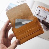 Ví nam mini đựng thẻ card cầm tay nhỏ gọn da bò dáng ngang bóp da cao cấp nhiều ngăn giá rẻ feman