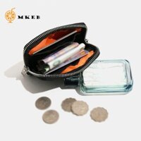 Ví nam MKEB, Ví đựng tiền xu Nylon cầm tay chống trộm RFID, Hộp đựng thẻ nhẹ thực tế Túi đựng tai nghe Mini phong cách Hàn Quốc Nam