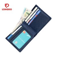 Ví nam ngang cao cấp da bò thật thương hiệu Longdo Leather
