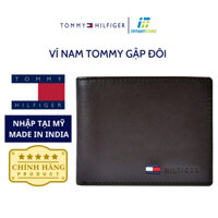 Ví nam Tommy Hilfiger Men's Leather Slim Bifold Wallet - Ví da mềm màu nâu - 31TL22X060 - hàng chính hãng - Nhập tại Mỹ