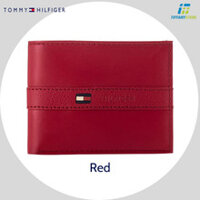 Ví nam Tommy Hilfiger Men's Leather Wallet - Slim Bifold 5673/06 - Red