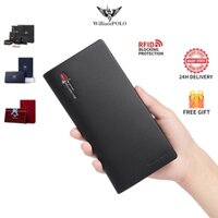 Ví nam William Polo da bò cao cấp ví dài Ví Phong Thủy Thời Trang Men's wallet high quality cowhide long wallet fashion lucky wallet