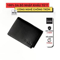 Ví namecard chống trộn RFID da bò Nappa/Mill cao cấp nhập khẩu từ Ý bảo vệ thông tin tín dụng CW002|Chính hãng RAINBOW