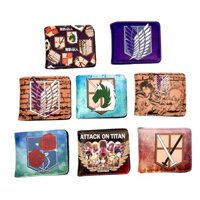 Ví ngắn Attack on Titan Wings of Freedom Ví đựng tiền xu bằng da PU đầy màu sắc