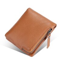 Ví ngắn bằng da nữ Zip Bi-Fold Ví nhiều thẻ Vị trí Ví đựng thẻ đựng thẻ