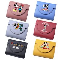 Ví Ngắn Đựng Thẻ / Tiền Xu In Hình Chuột Mickey Dễ Thương Cho Nam Và Nữ