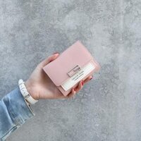 Ví Ngắn Nữ Mini Cầm Tay FOREVER YOUNG Gấp 3 Nhỏ Gọn Nhiều Ngăn Tiện Dụng VD12 - Micocah Mall - VD12 HỒNG NHẠT