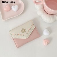 Ví ngắn nữ Nico Pony Túi đựng thẻ Mini nhẹ nhàng và tinh tế