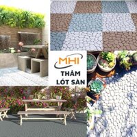 Vỉ Nhựa Lót Sàn Ban Công Kiểu Viên Sỏi. Tấm nhựa lót sàn Nhà TắmHồ BơiSân ThượngSân Vườn. Hàng VNXK  - Xanh lá