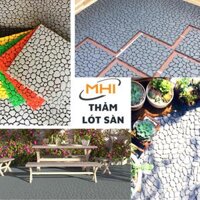 Vỉ Nhựa Lót Sàn Ban Công Kiểu Viên Sỏi. Tấm nhựa lót sàn Nhà TắmHồ BơiSân ThượngSân Vườn. Hàng VNXK  - Màu nâu
