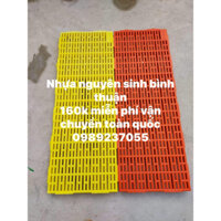 Vỉ nhựa lót sàn, tấm nhựa lót sàn chuồng chó, mèo, lợn, gà  40cm x 110cm (Màu Cam)