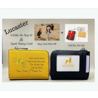 ví nữ cầm tay khắc tên theo yêu cầu khóa kéo chữ L đựng vừa tất cả giấy tờ fullbox bh 12 tháng .