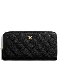 Ví Nữ Chanel Grained Calfskin Gold Tone Metal 'Black'